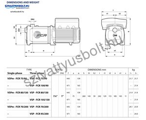 Pedrollo VSPm-FCR 80/130