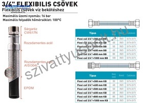 Fixaflex Inox 3/4 coll BB 300 mm