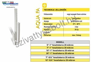 Aqua FA 7-1 coll fonaltekercs szűrőbetét