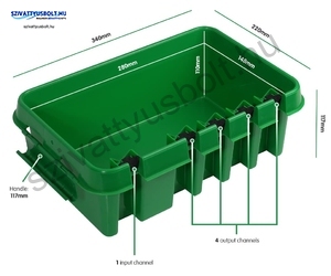 Dribox 285 zöld kültéri kötődoboz
