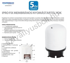 IPRO 150L hidrofor tartály álló